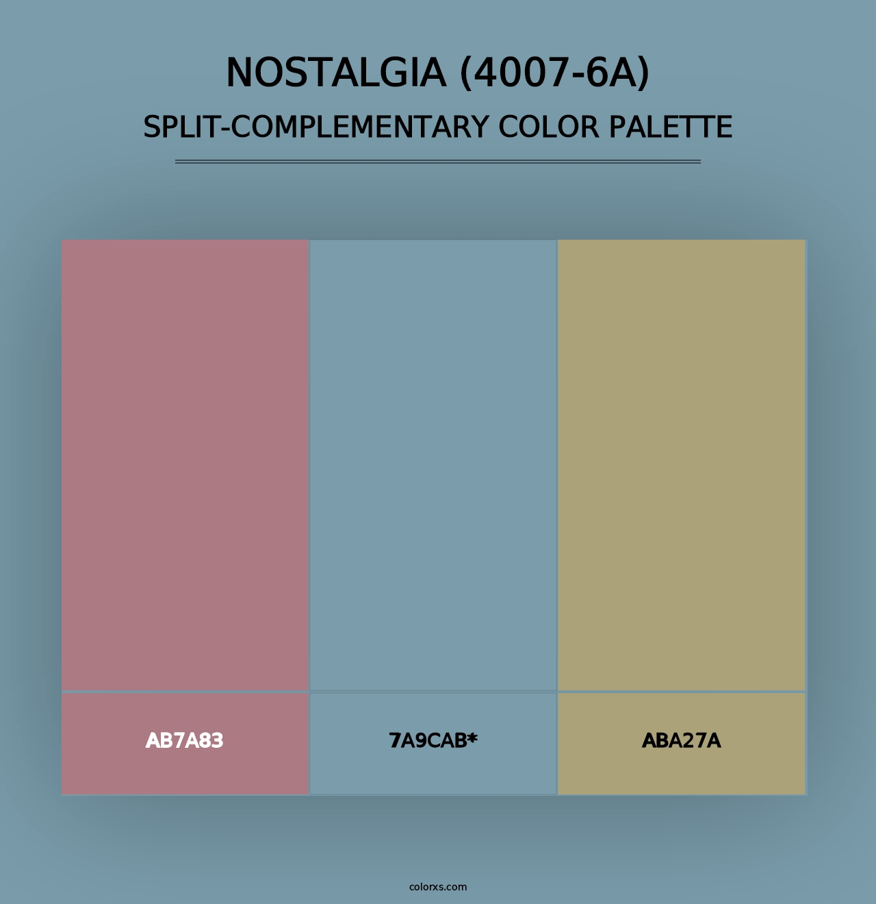 Nostalgia (4007-6A) - Split-Complementary Color Palette