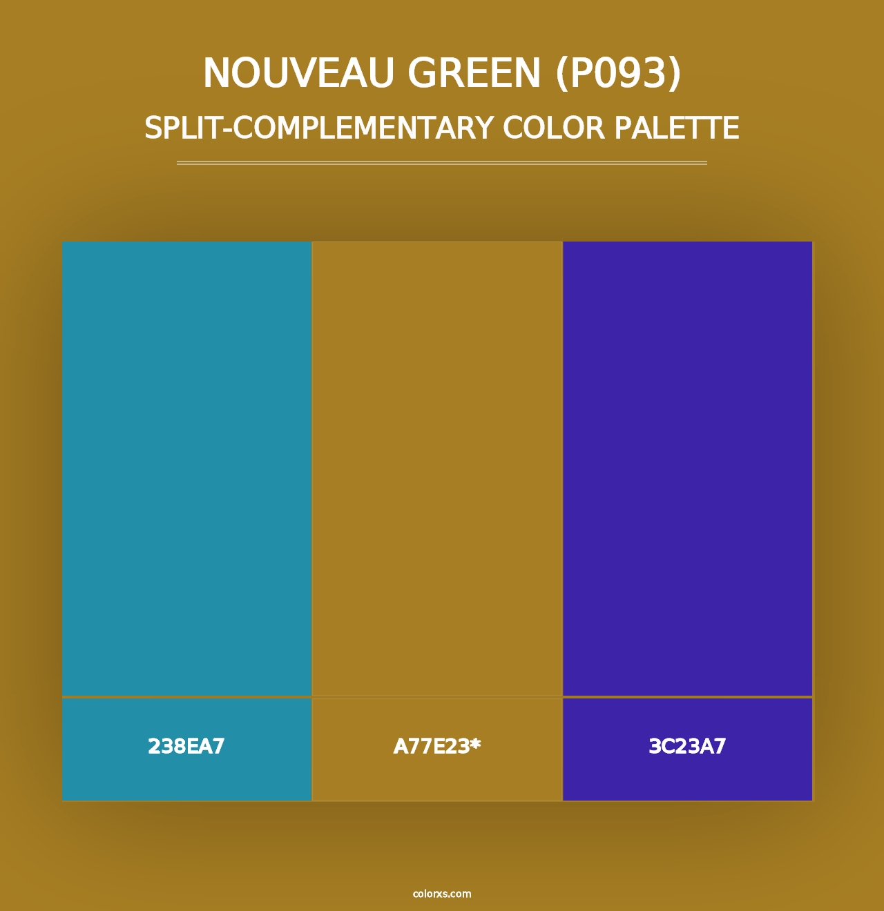 Nouveau Green (P093) - Split-Complementary Color Palette