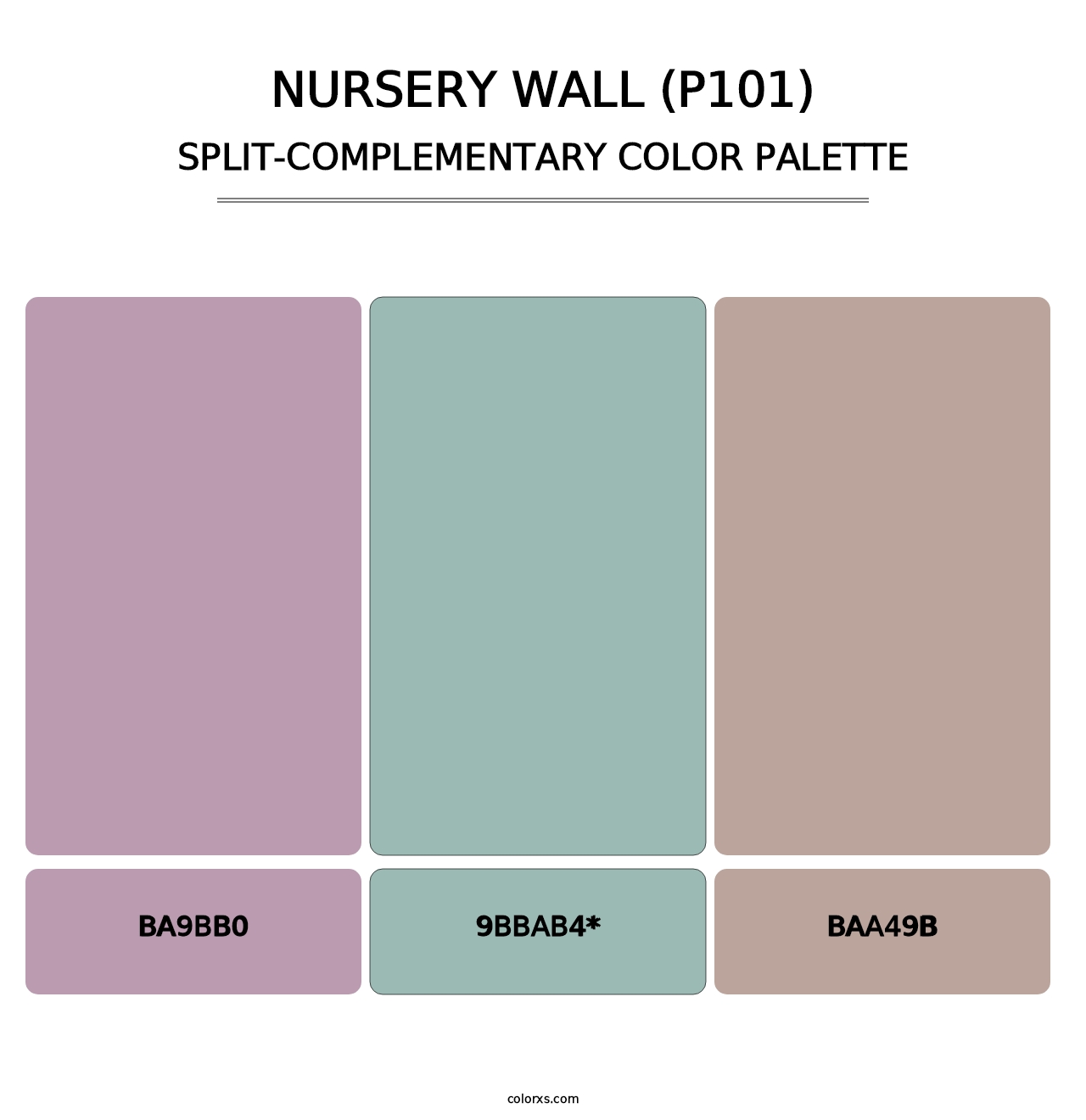 Nursery Wall (P101) - Split-Complementary Color Palette