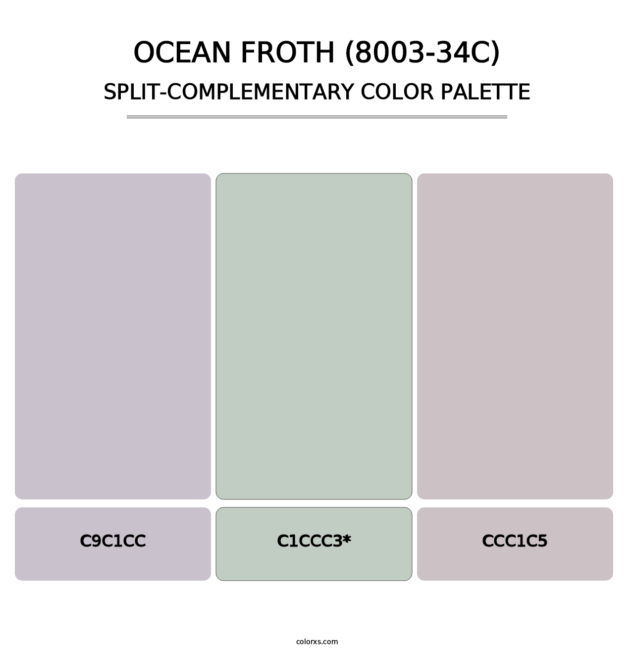 Ocean Froth (8003-34C) - Split-Complementary Color Palette