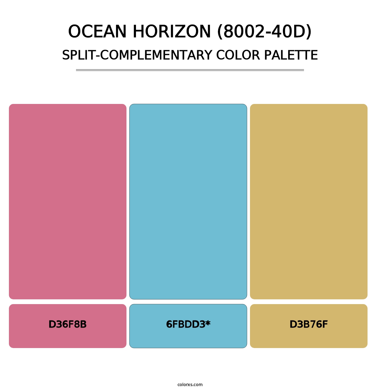 Ocean Horizon (8002-40D) - Split-Complementary Color Palette