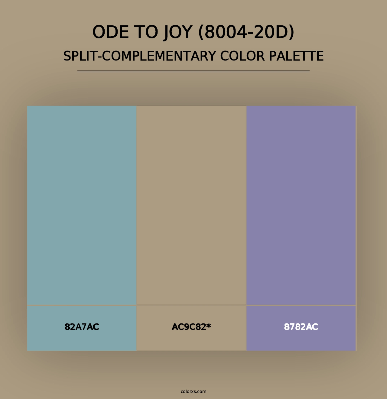 Ode to Joy (8004-20D) - Split-Complementary Color Palette