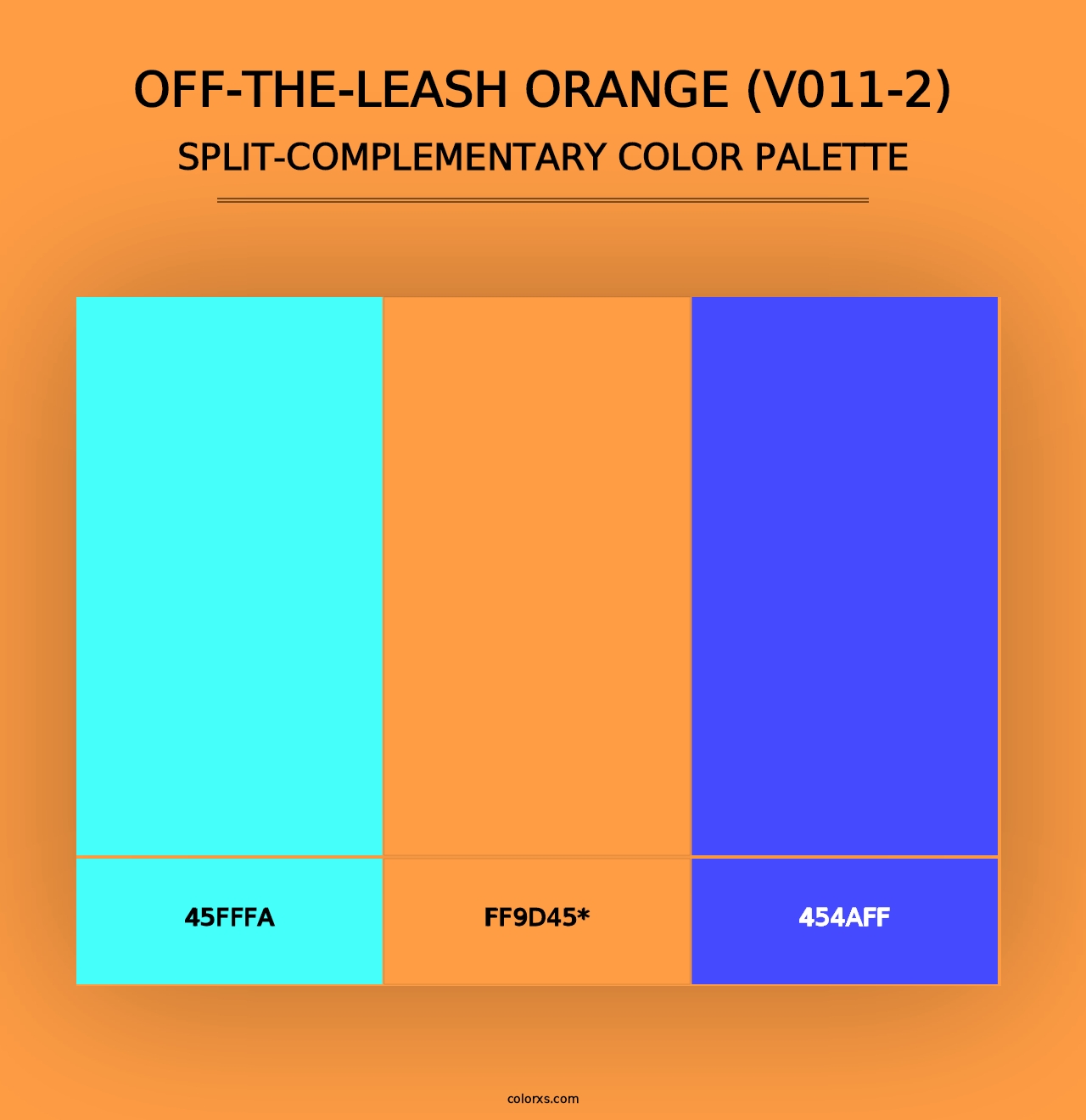 Off-the-Leash Orange (V011-2) - Split-Complementary Color Palette