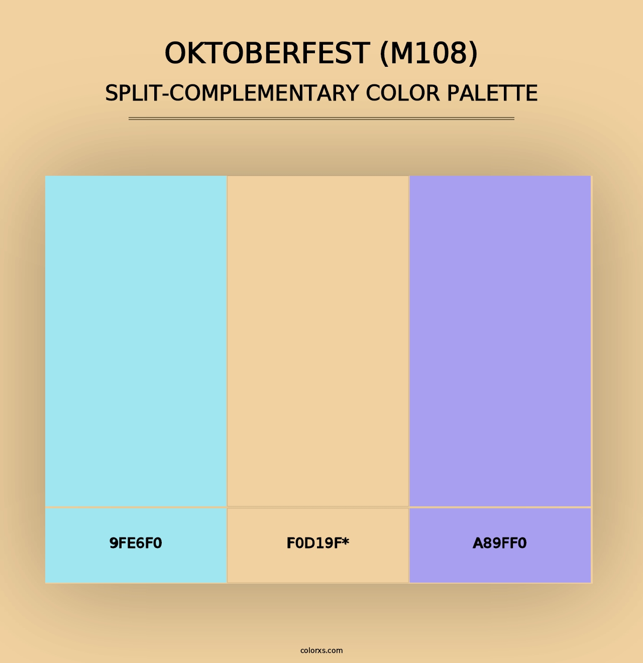 Oktoberfest (M108) - Split-Complementary Color Palette