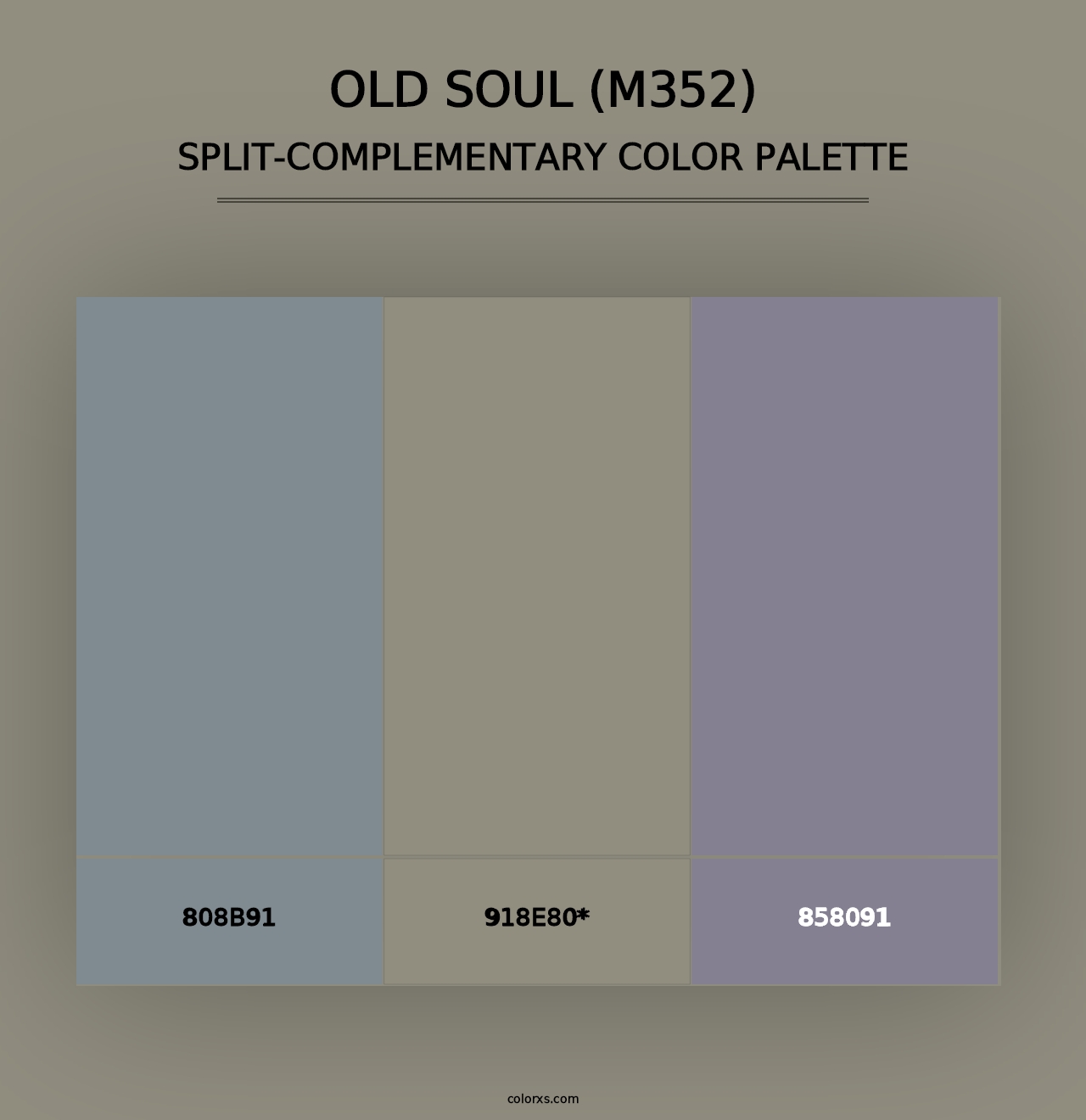 Old Soul (M352) - Split-Complementary Color Palette