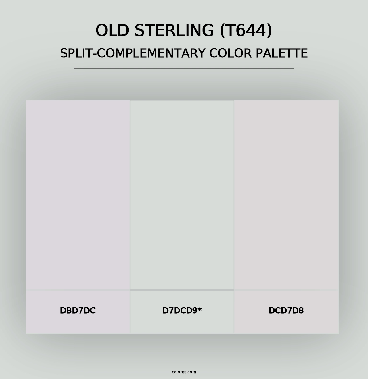 Old Sterling (T644) - Split-Complementary Color Palette