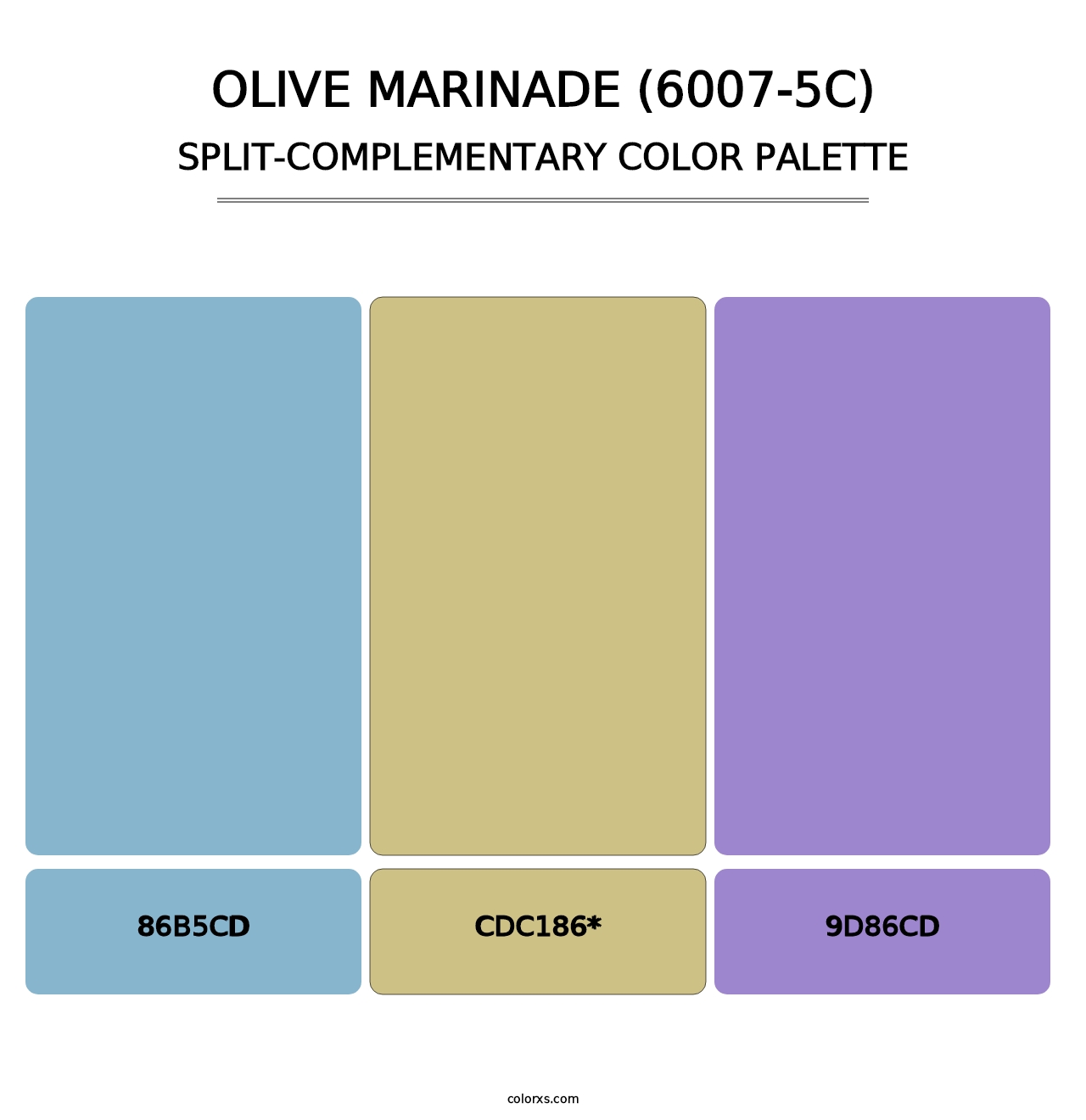 Olive Marinade (6007-5C) - Split-Complementary Color Palette