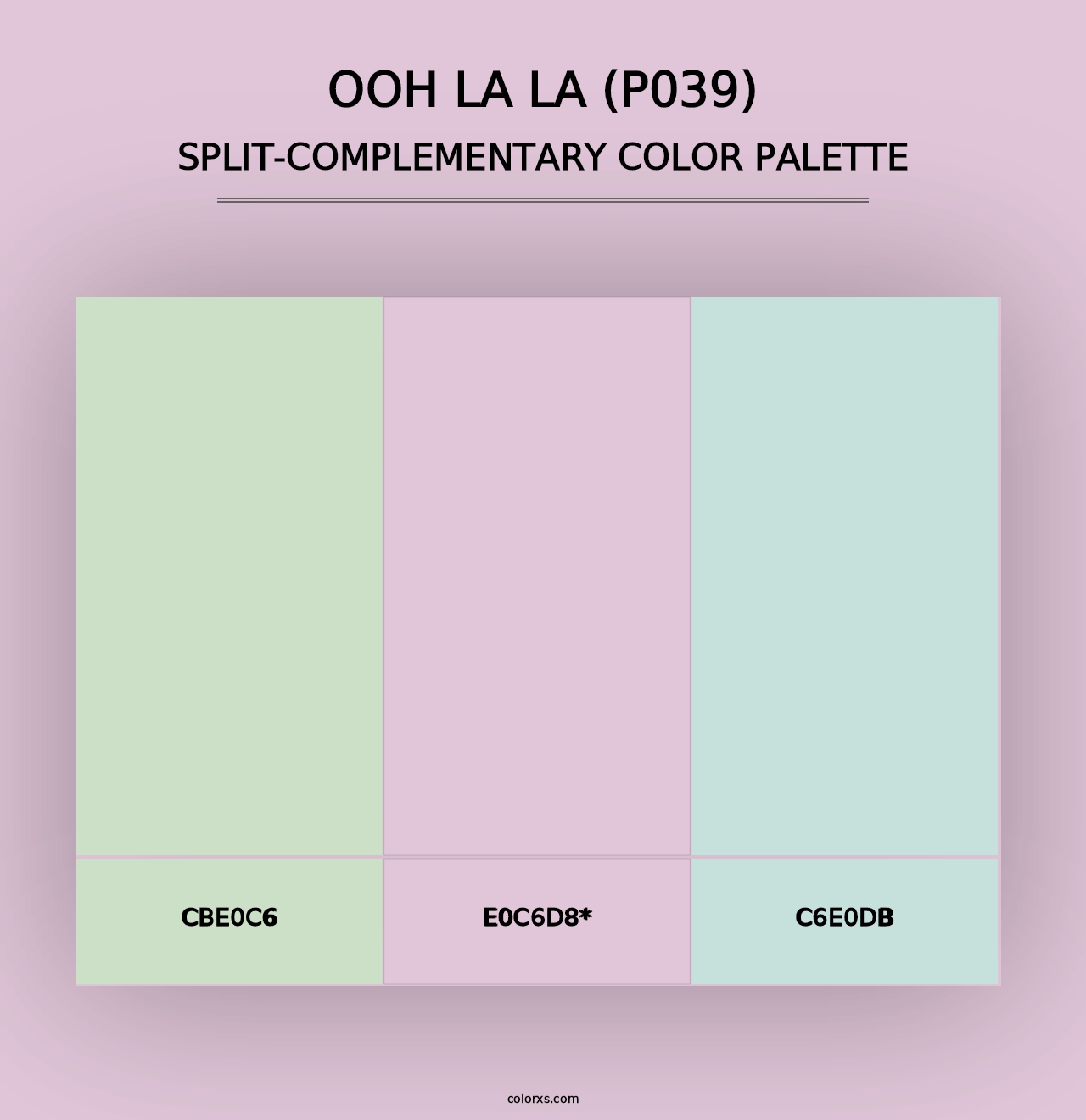 Ooh La La (P039) - Split-Complementary Color Palette