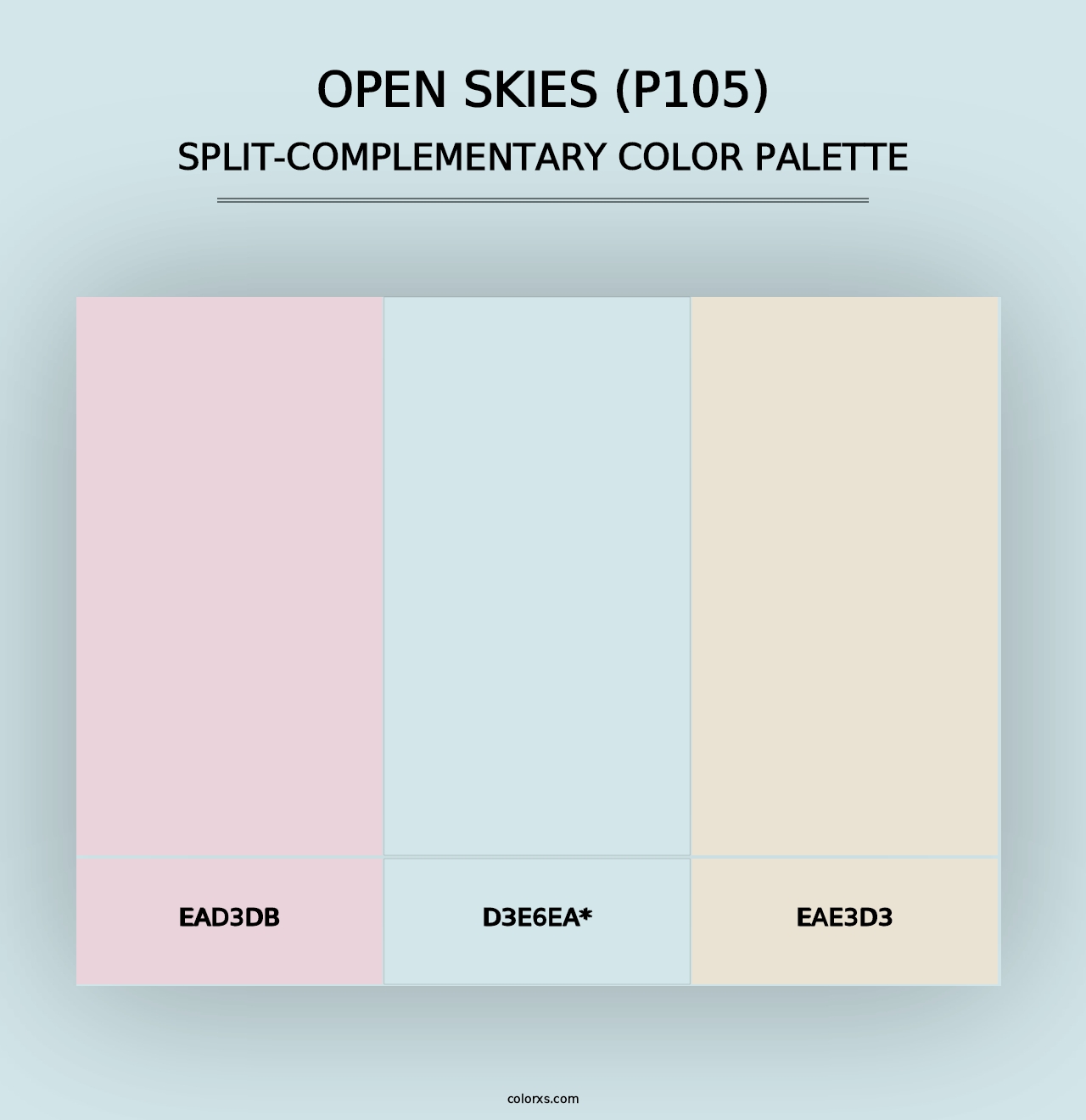 Open Skies (P105) - Split-Complementary Color Palette