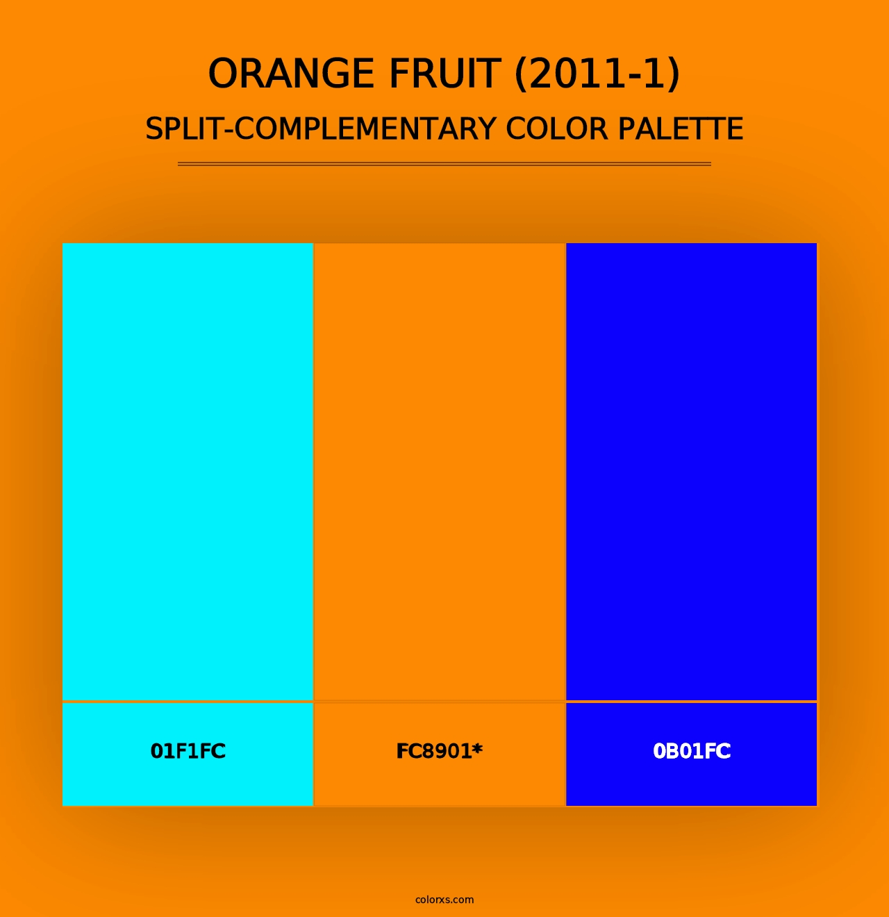 Orange Fruit (2011-1) - Split-Complementary Color Palette