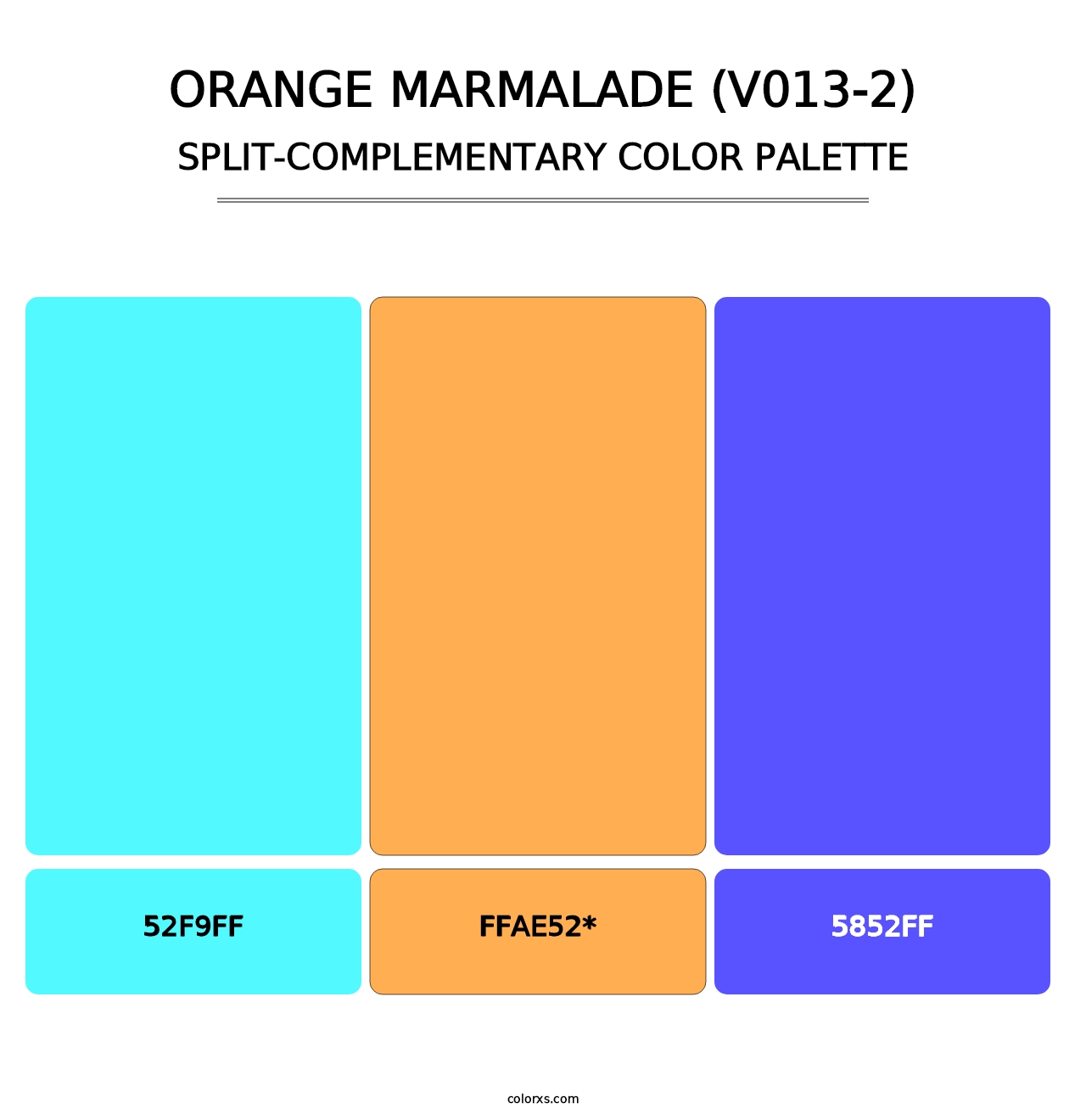 Orange Marmalade (V013-2) - Split-Complementary Color Palette