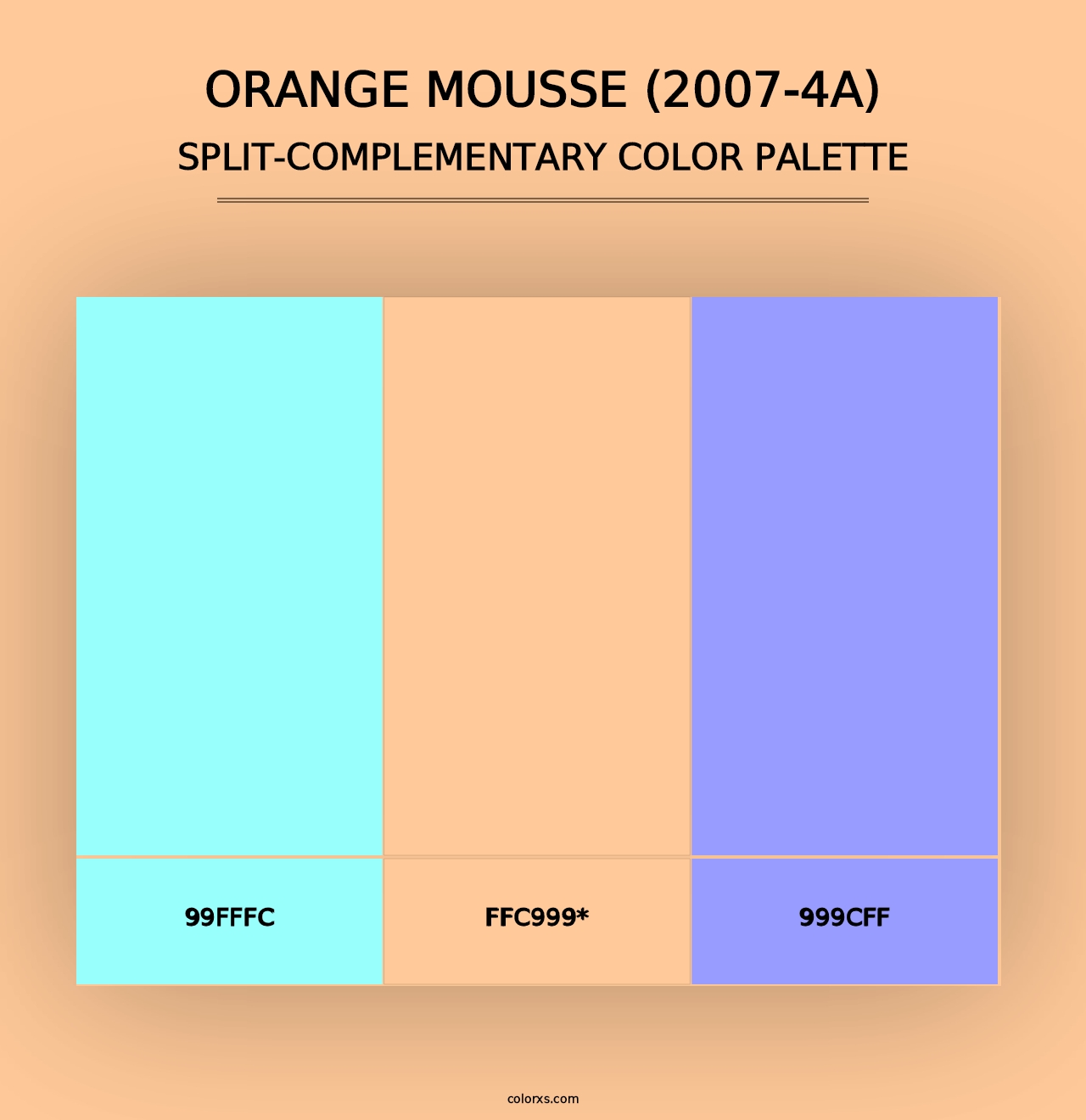 Orange Mousse (2007-4A) - Split-Complementary Color Palette