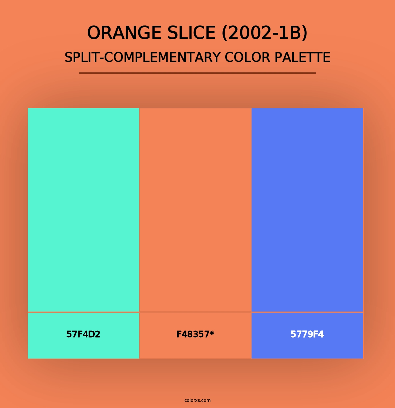 Orange Slice (2002-1B) - Split-Complementary Color Palette