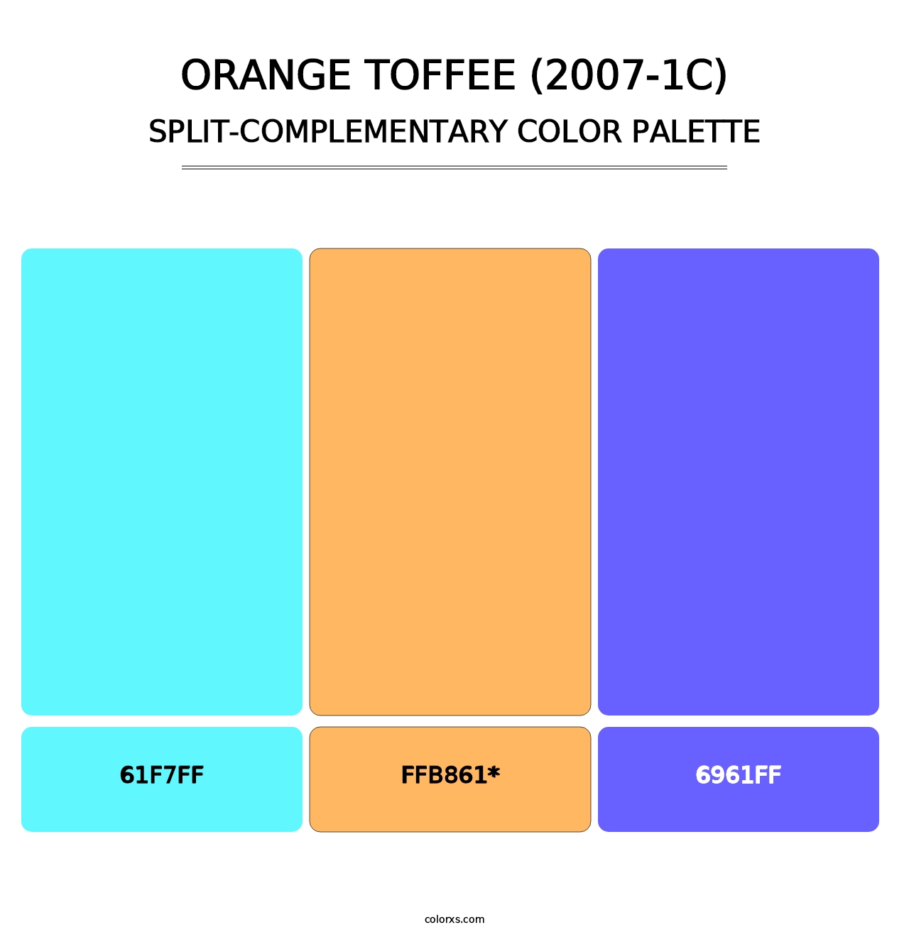 Orange Toffee (2007-1C) - Split-Complementary Color Palette