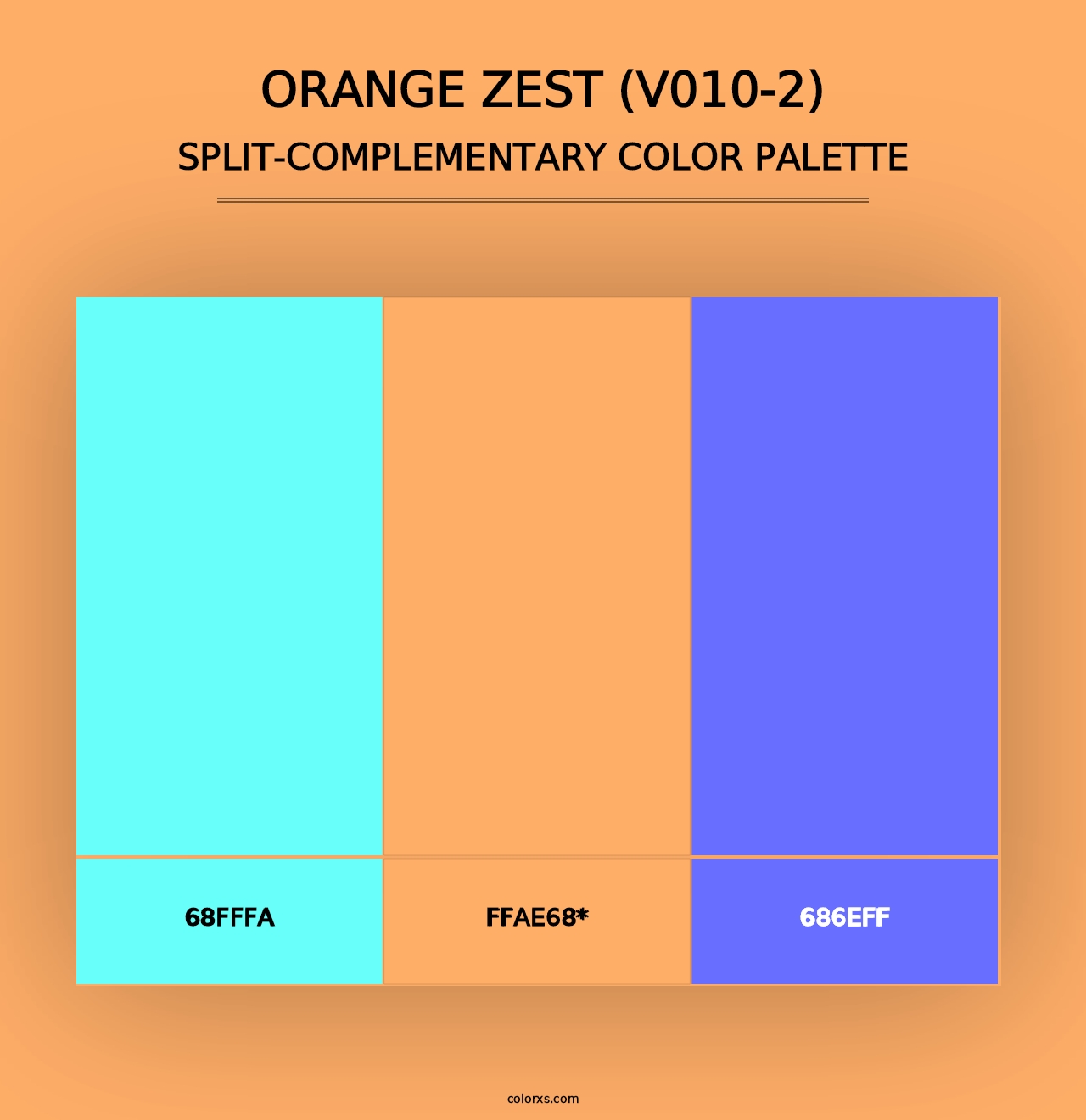 Orange Zest (V010-2) - Split-Complementary Color Palette