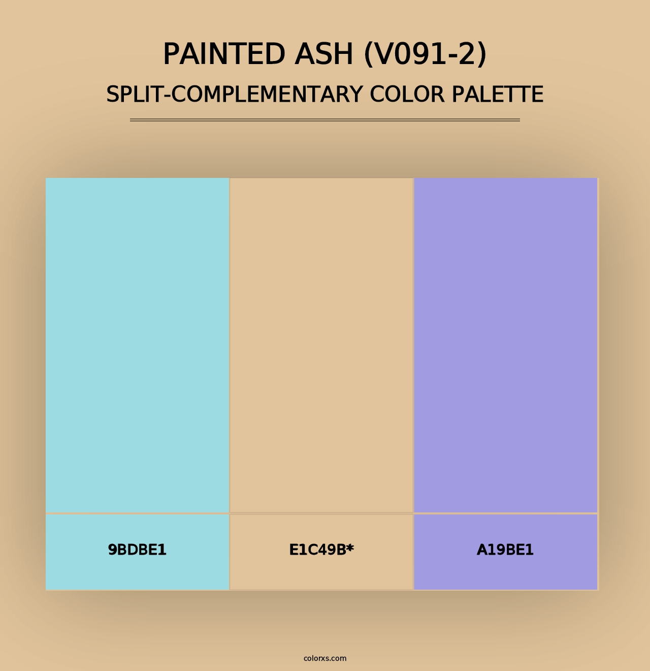 Painted Ash (V091-2) - Split-Complementary Color Palette