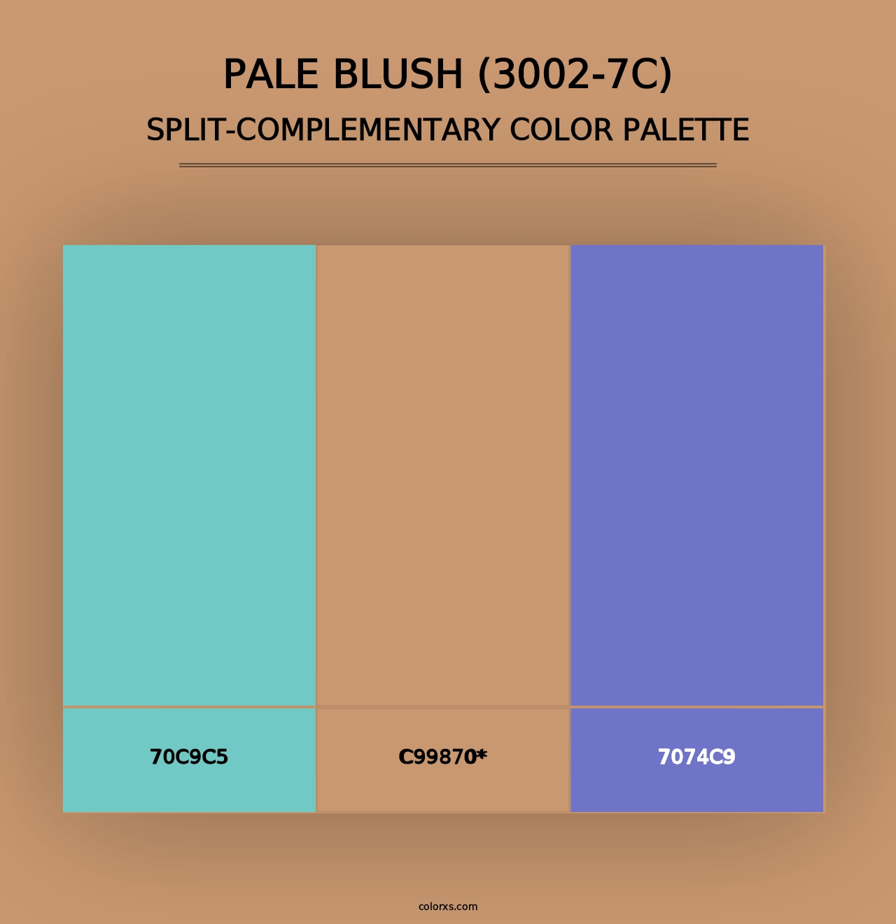 Pale Blush (3002-7C) - Split-Complementary Color Palette