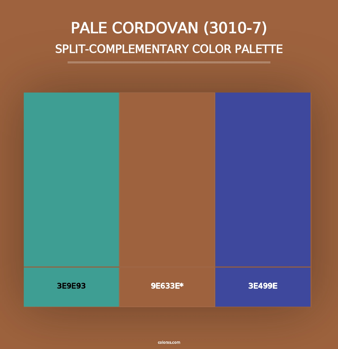 Pale Cordovan (3010-7) - Split-Complementary Color Palette