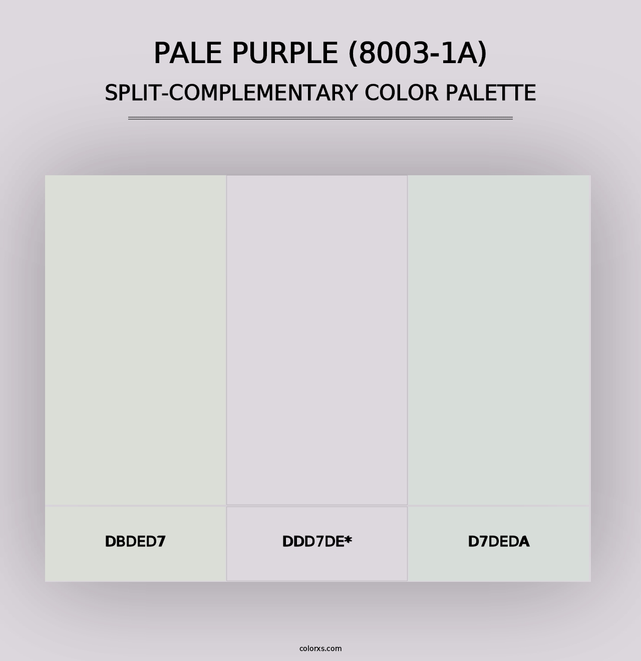 Pale Purple (8003-1A) - Split-Complementary Color Palette