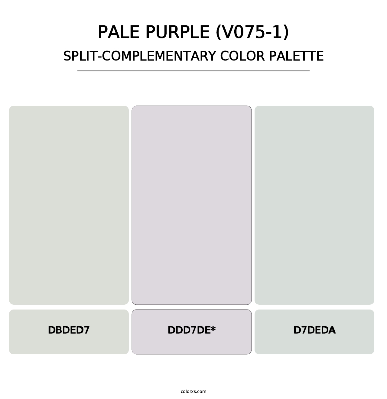 Pale Purple (V075-1) - Split-Complementary Color Palette