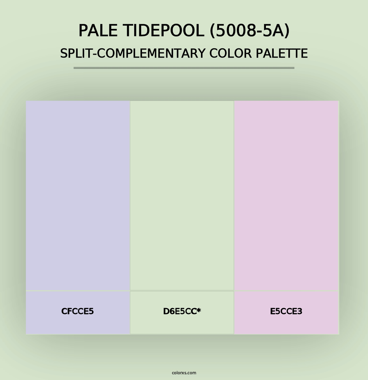 Pale Tidepool (5008-5A) - Split-Complementary Color Palette