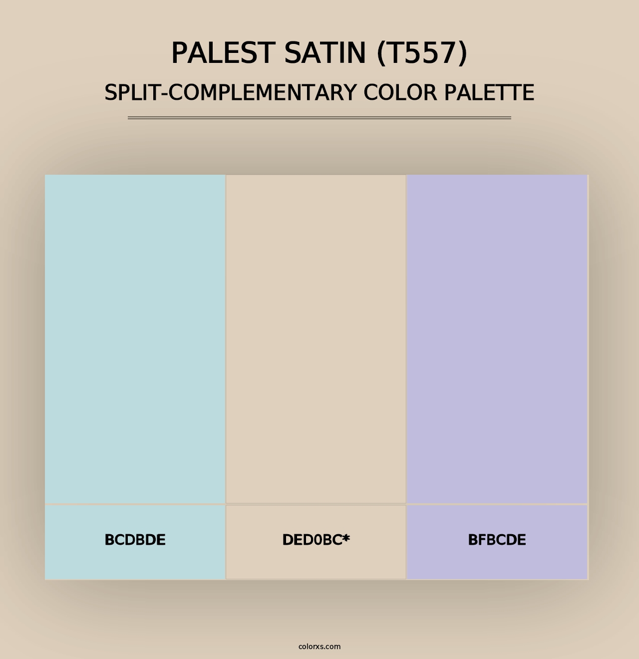 Palest Satin (T557) - Split-Complementary Color Palette