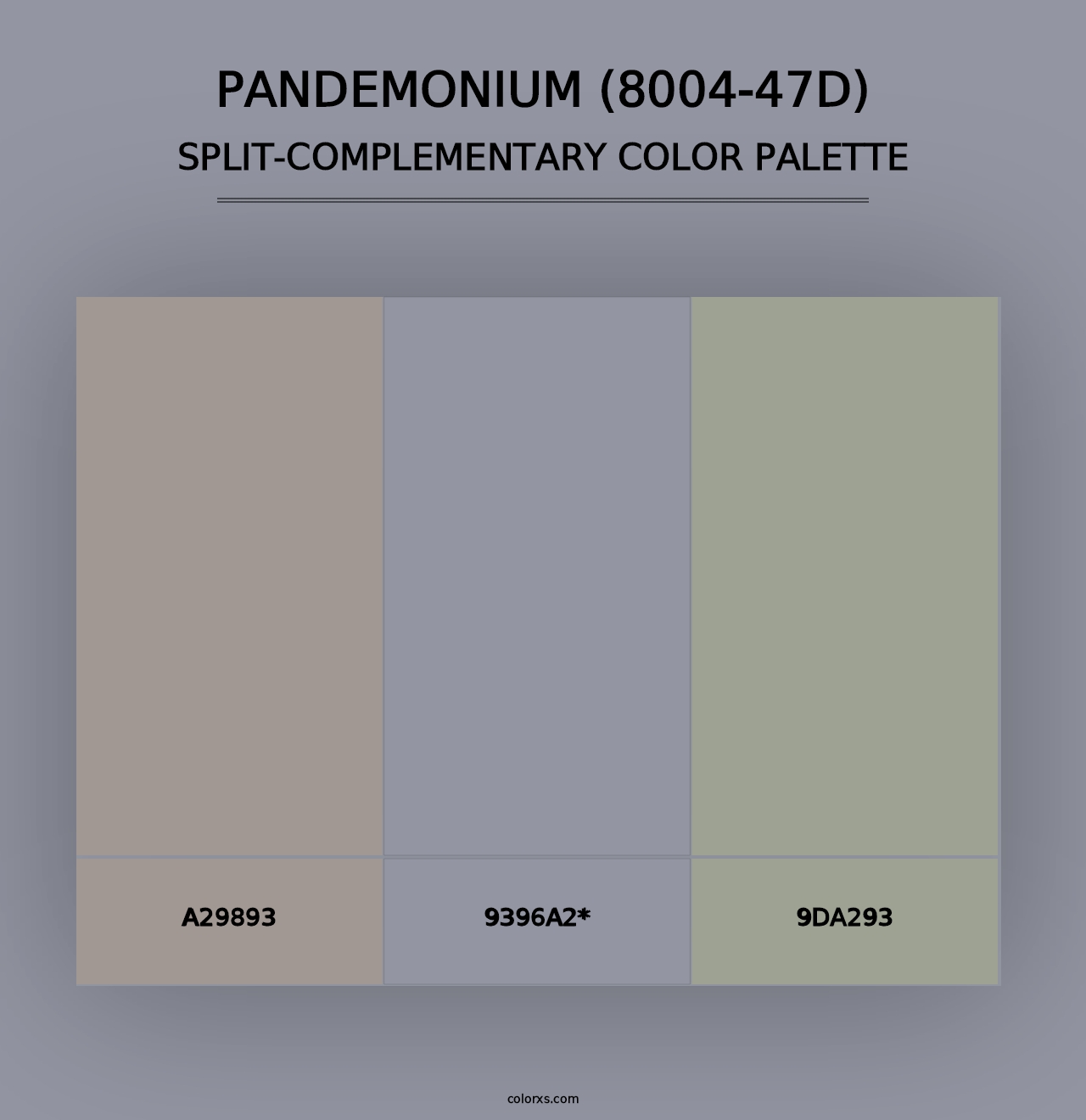 Pandemonium (8004-47D) - Split-Complementary Color Palette