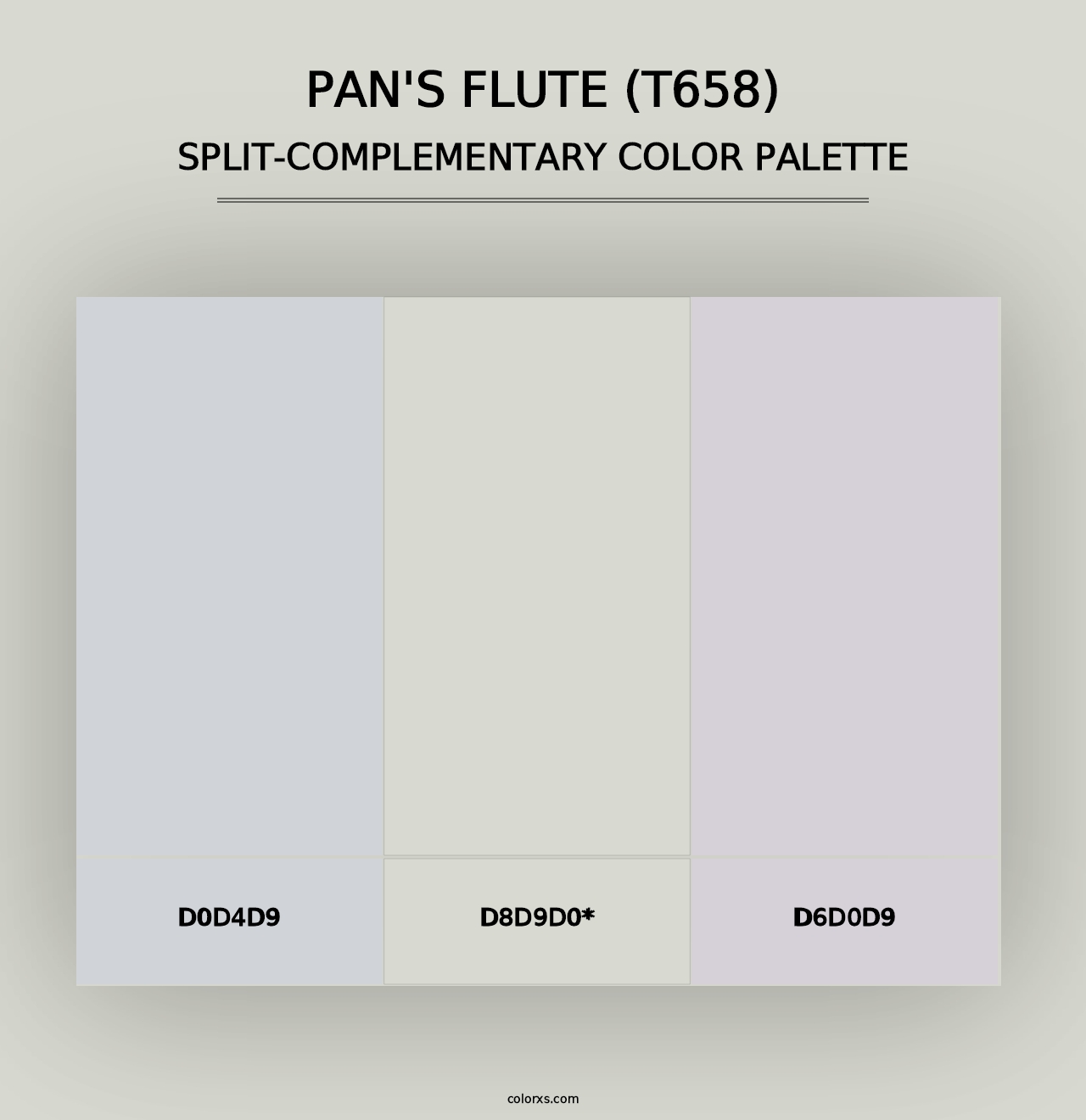 Pan's Flute (T658) - Split-Complementary Color Palette