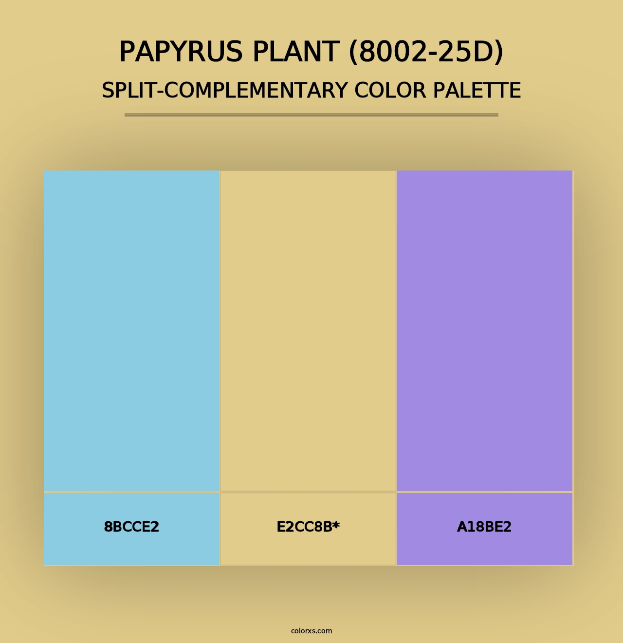 Papyrus Plant (8002-25D) - Split-Complementary Color Palette