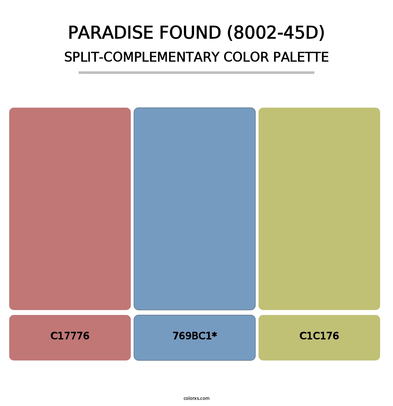 Paradise Found (8002-45D) - Split-Complementary Color Palette