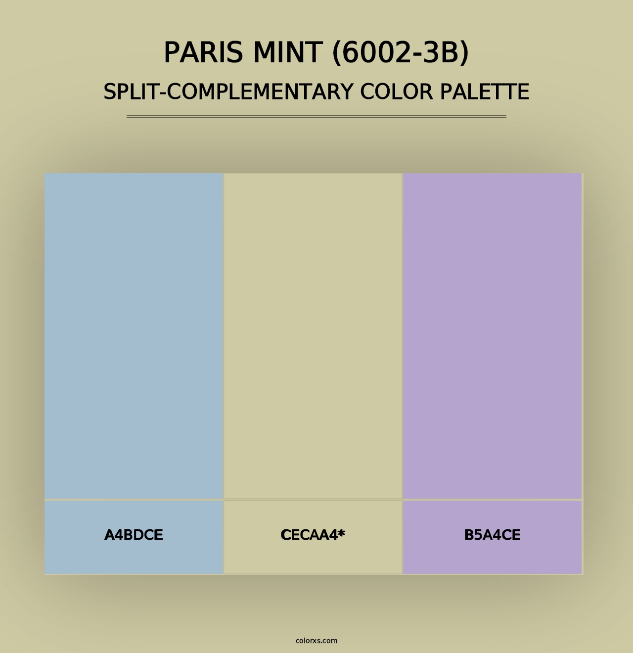 Paris Mint (6002-3B) - Split-Complementary Color Palette