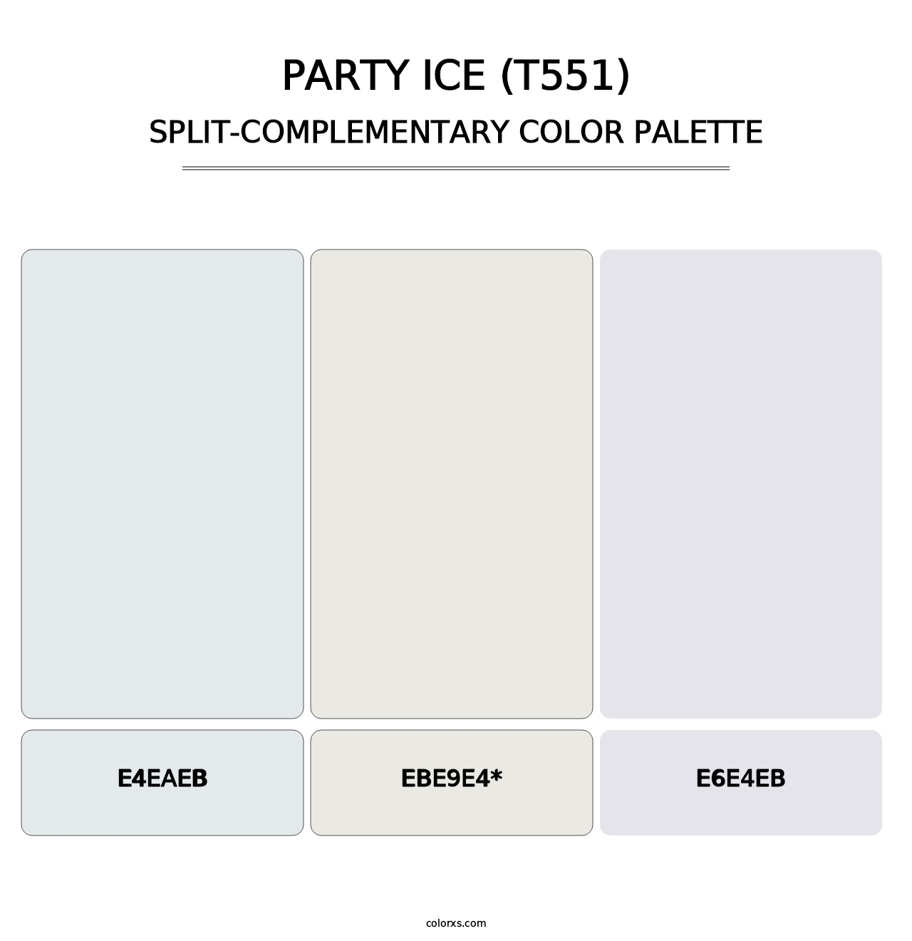 Party Ice (T551) - Split-Complementary Color Palette