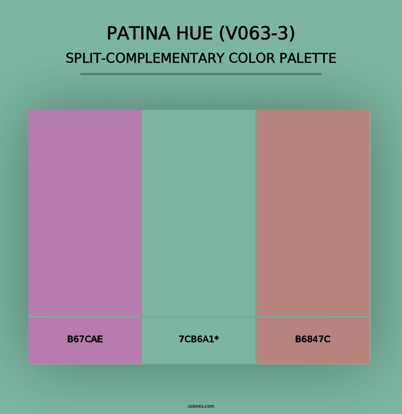 Patina Hue (V063-3) - Split-Complementary Color Palette