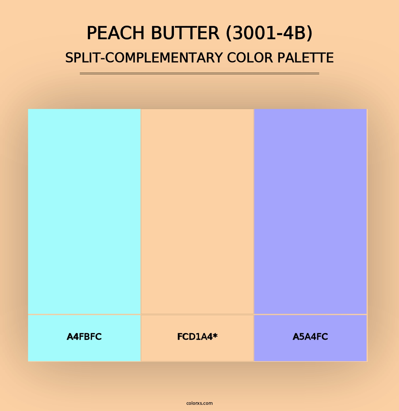 Peach Butter (3001-4B) - Split-Complementary Color Palette