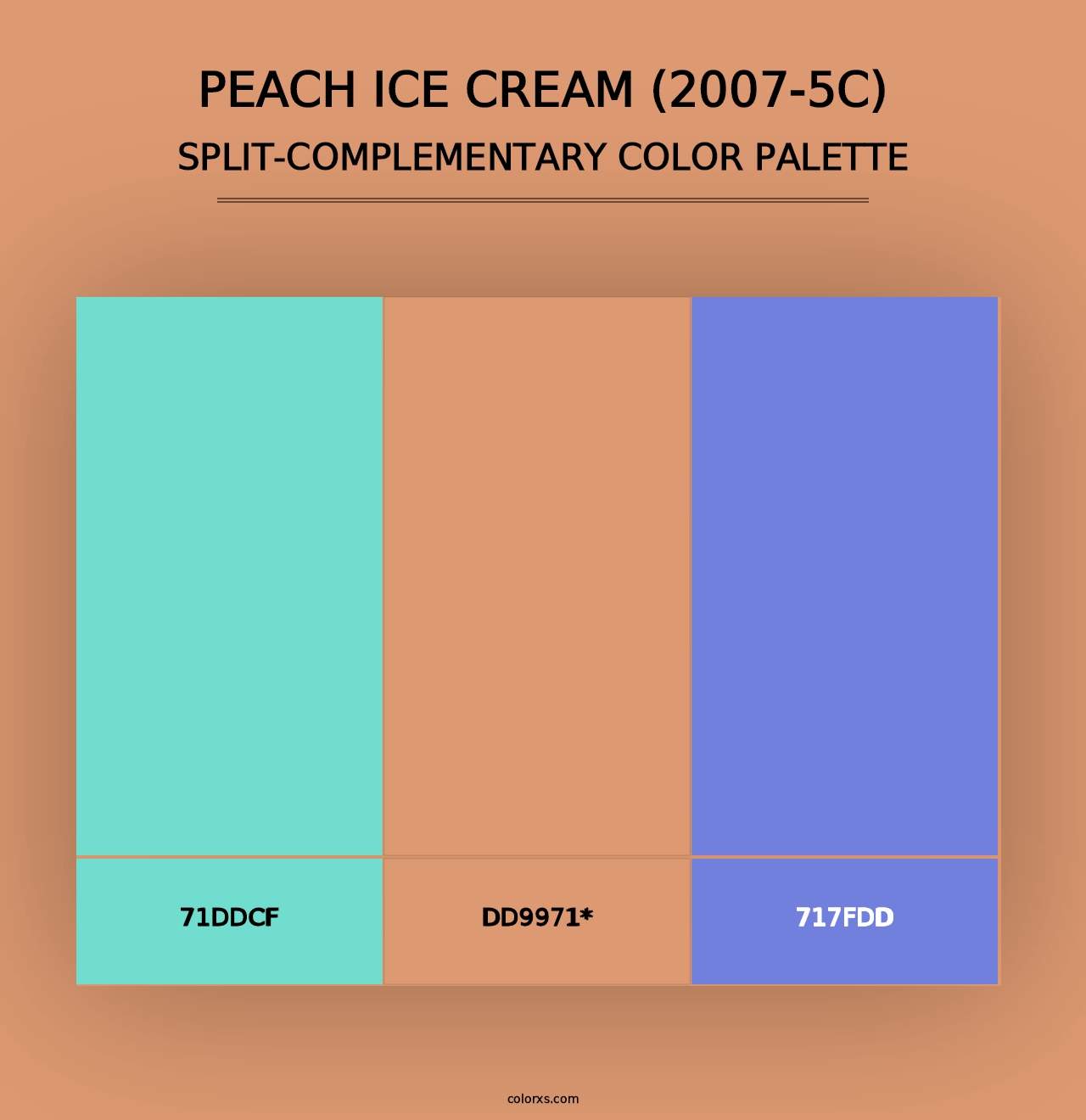 Peach Ice Cream (2007-5C) - Split-Complementary Color Palette