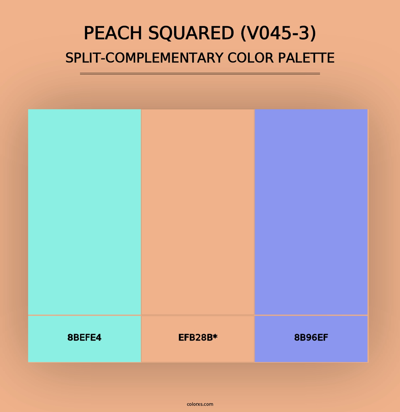 Peach Squared (V045-3) - Split-Complementary Color Palette