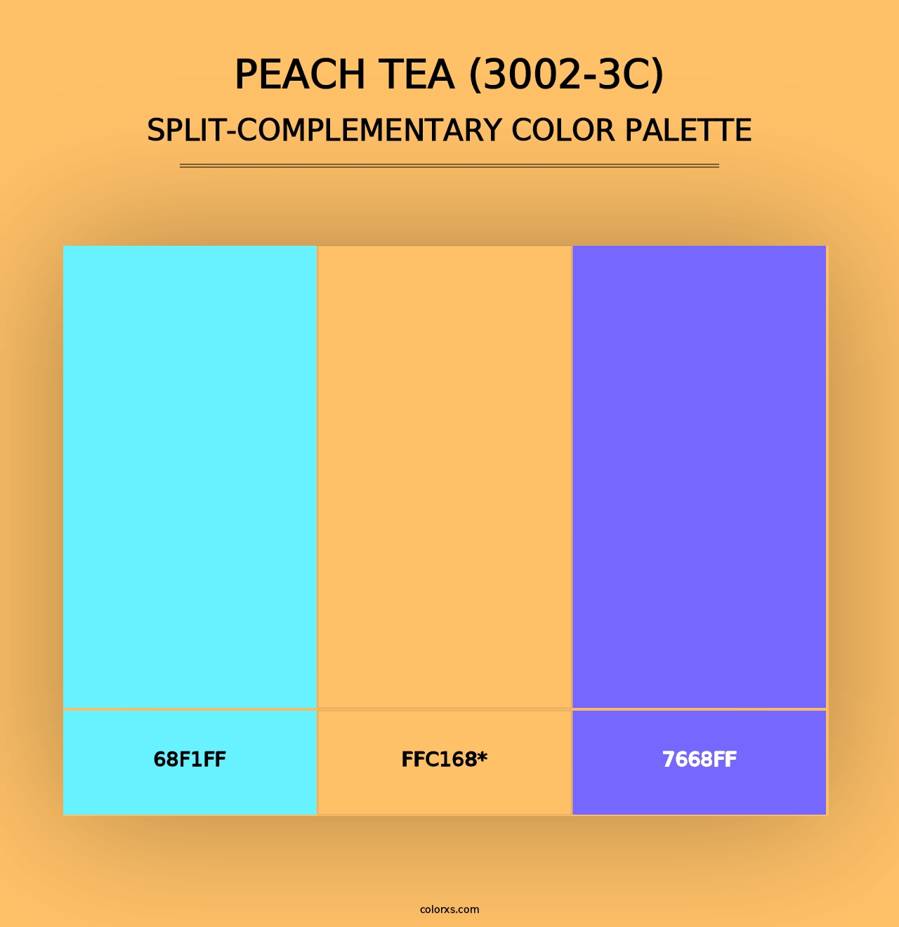 Peach Tea (3002-3C) - Split-Complementary Color Palette