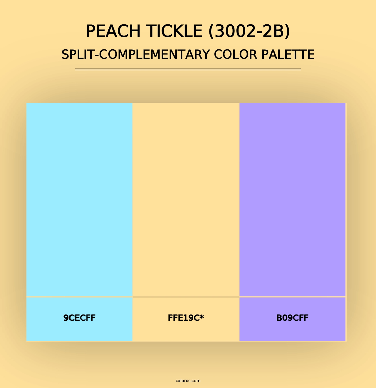 Peach Tickle (3002-2B) - Split-Complementary Color Palette