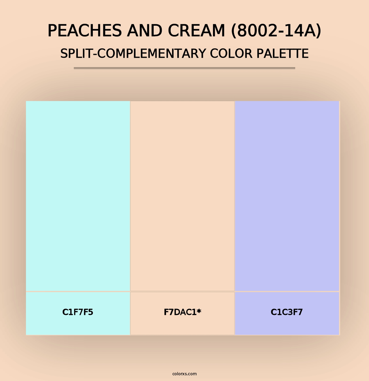 Peaches and Cream (8002-14A) - Split-Complementary Color Palette