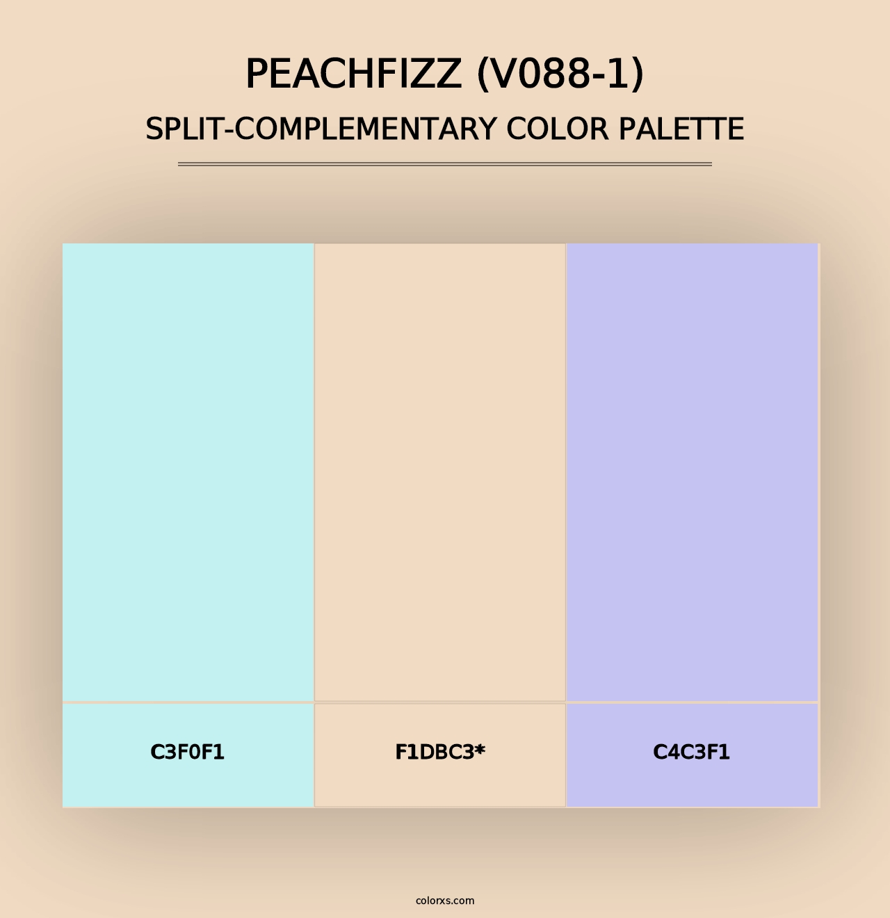 Peachfizz (V088-1) - Split-Complementary Color Palette