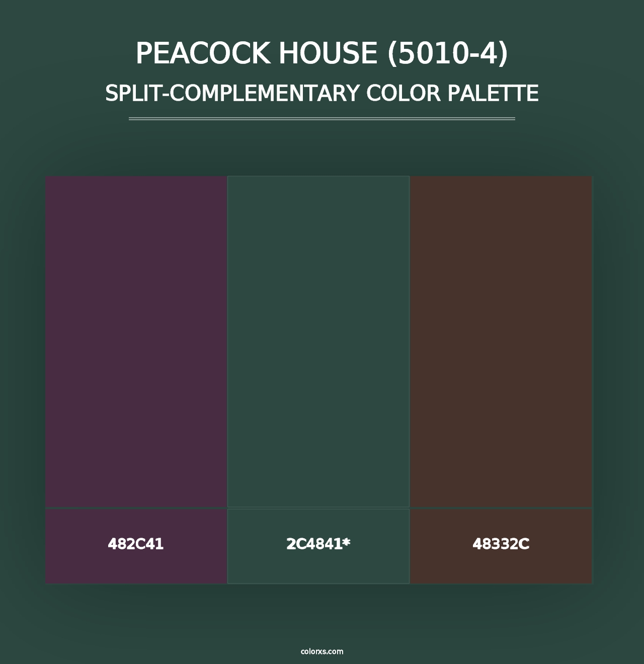 Peacock House (5010-4) - Split-Complementary Color Palette