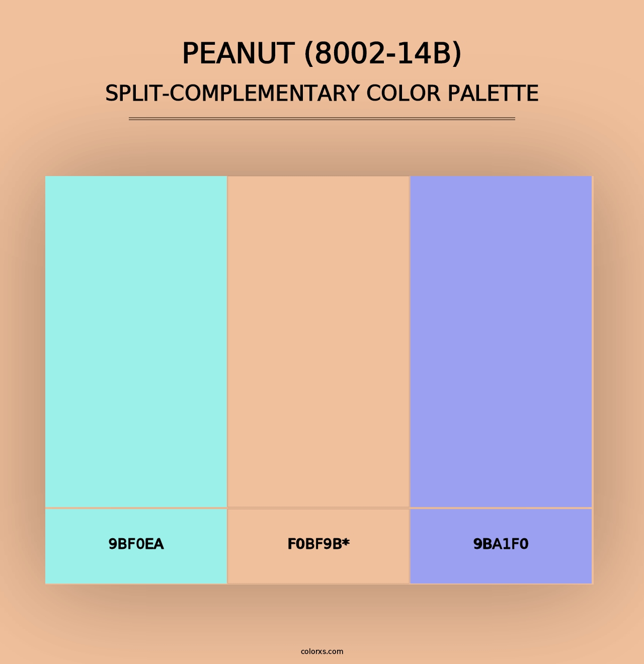 Peanut (8002-14B) - Split-Complementary Color Palette