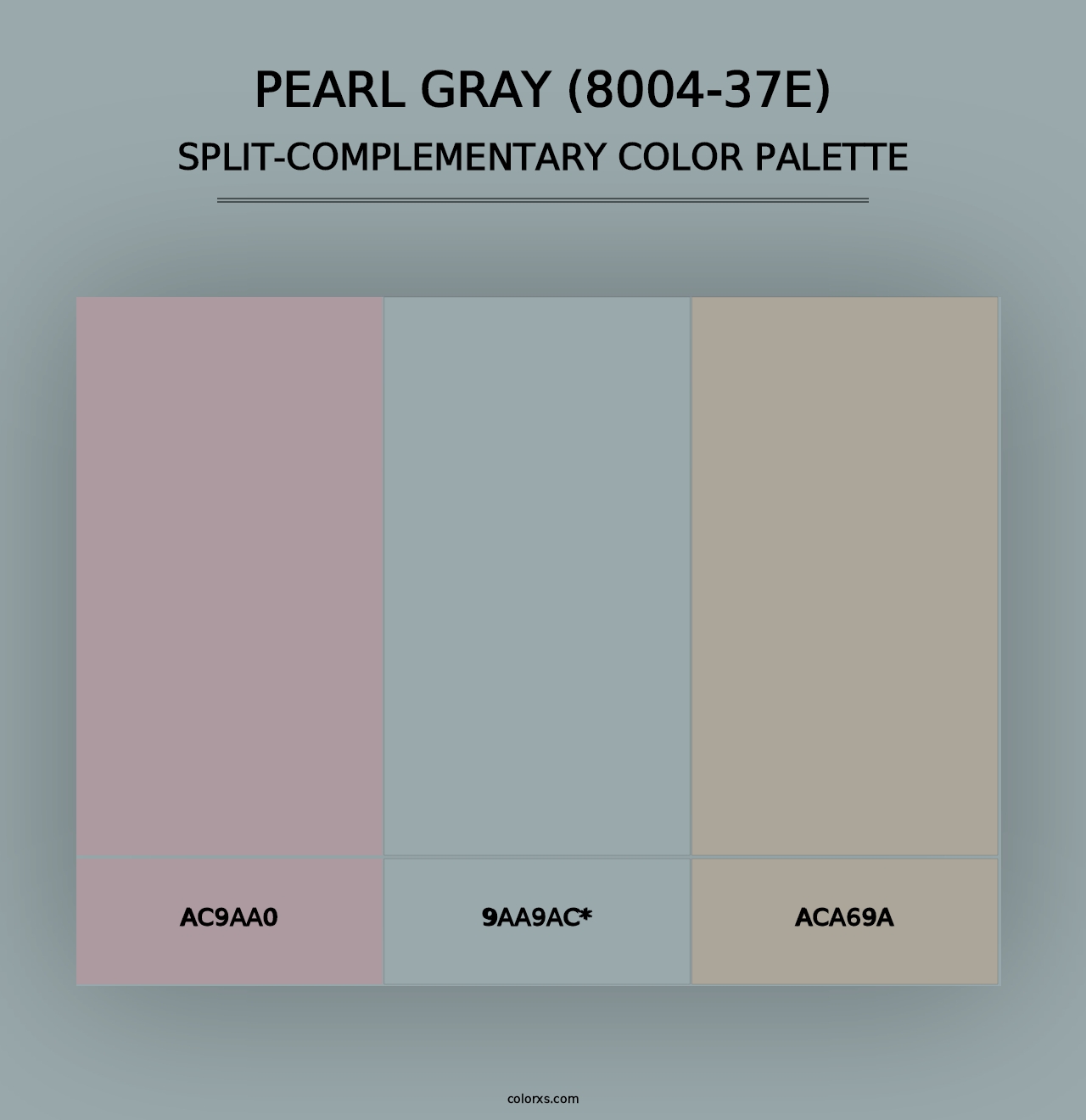 Pearl Gray (8004-37E) - Split-Complementary Color Palette