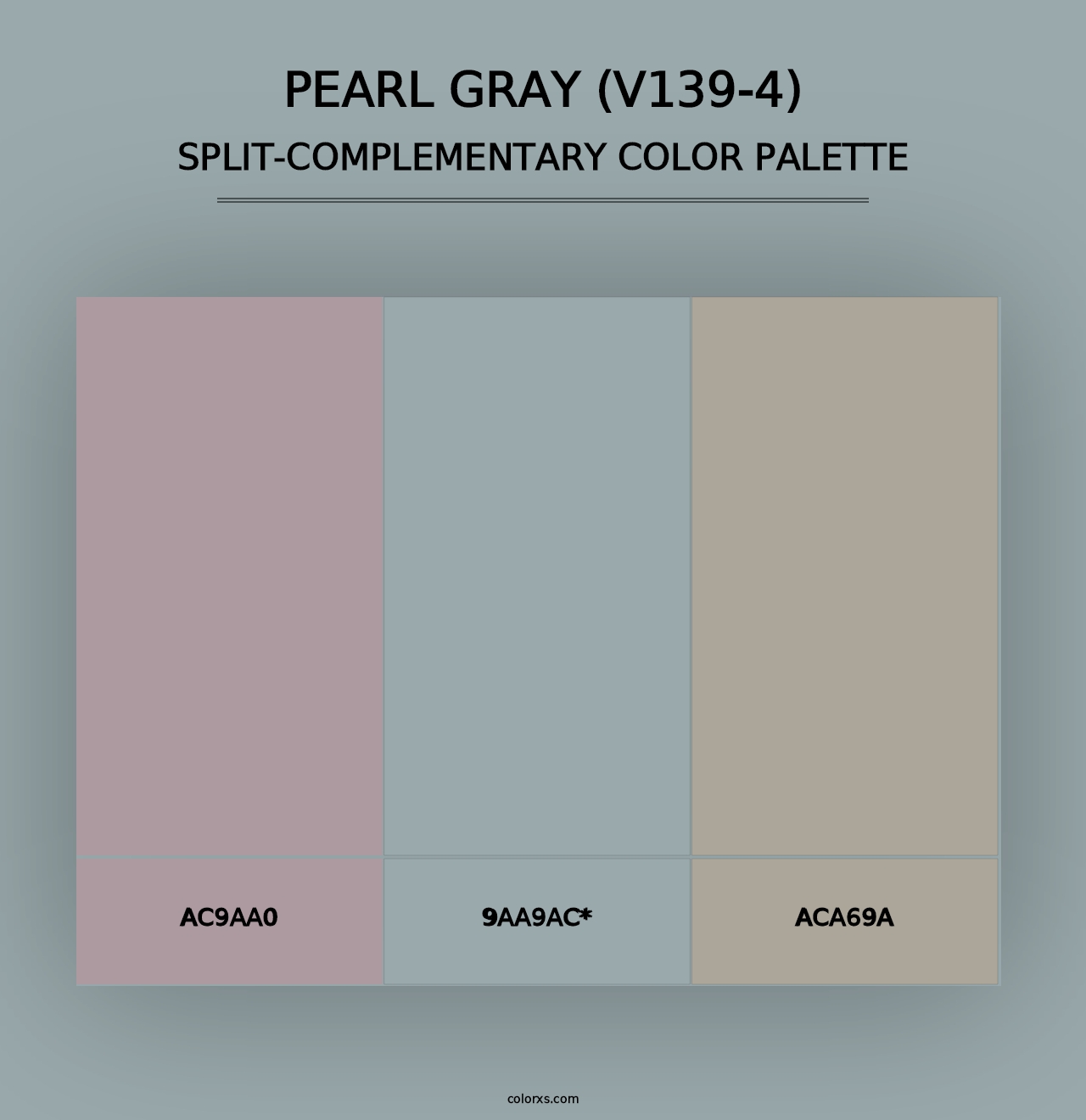 Pearl Gray (V139-4) - Split-Complementary Color Palette