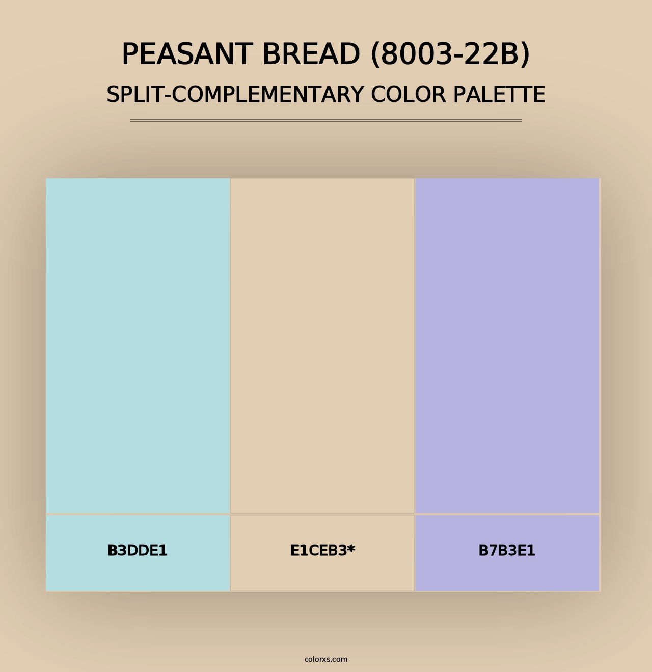 Peasant Bread (8003-22B) - Split-Complementary Color Palette