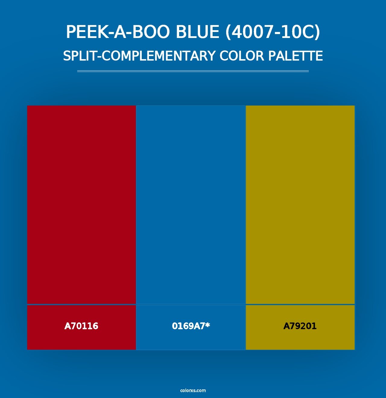 Peek-A-Boo Blue (4007-10C) - Split-Complementary Color Palette