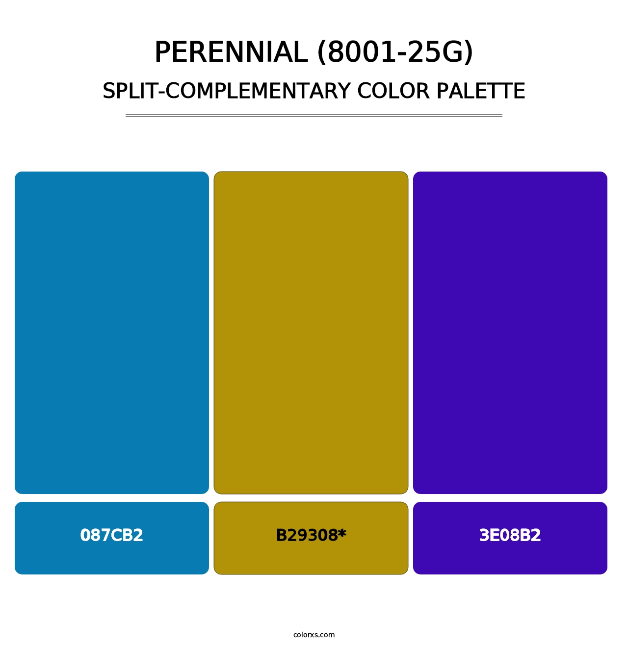 Perennial (8001-25G) - Split-Complementary Color Palette