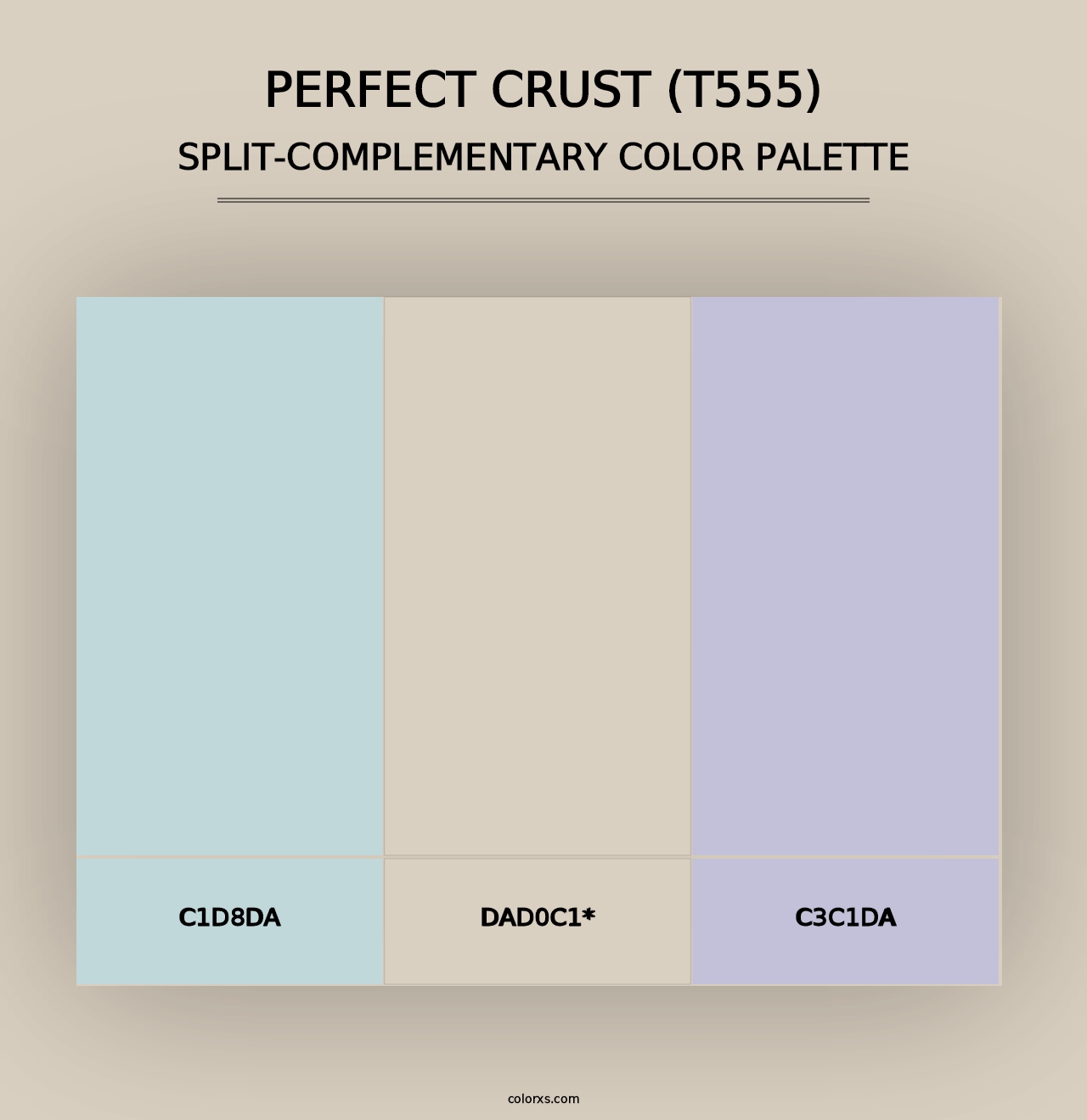 Perfect Crust (T555) - Split-Complementary Color Palette