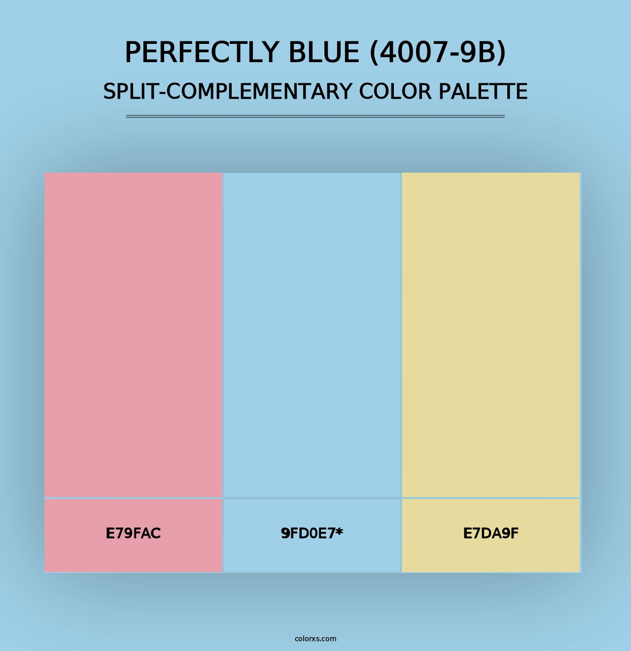 Perfectly Blue (4007-9B) - Split-Complementary Color Palette