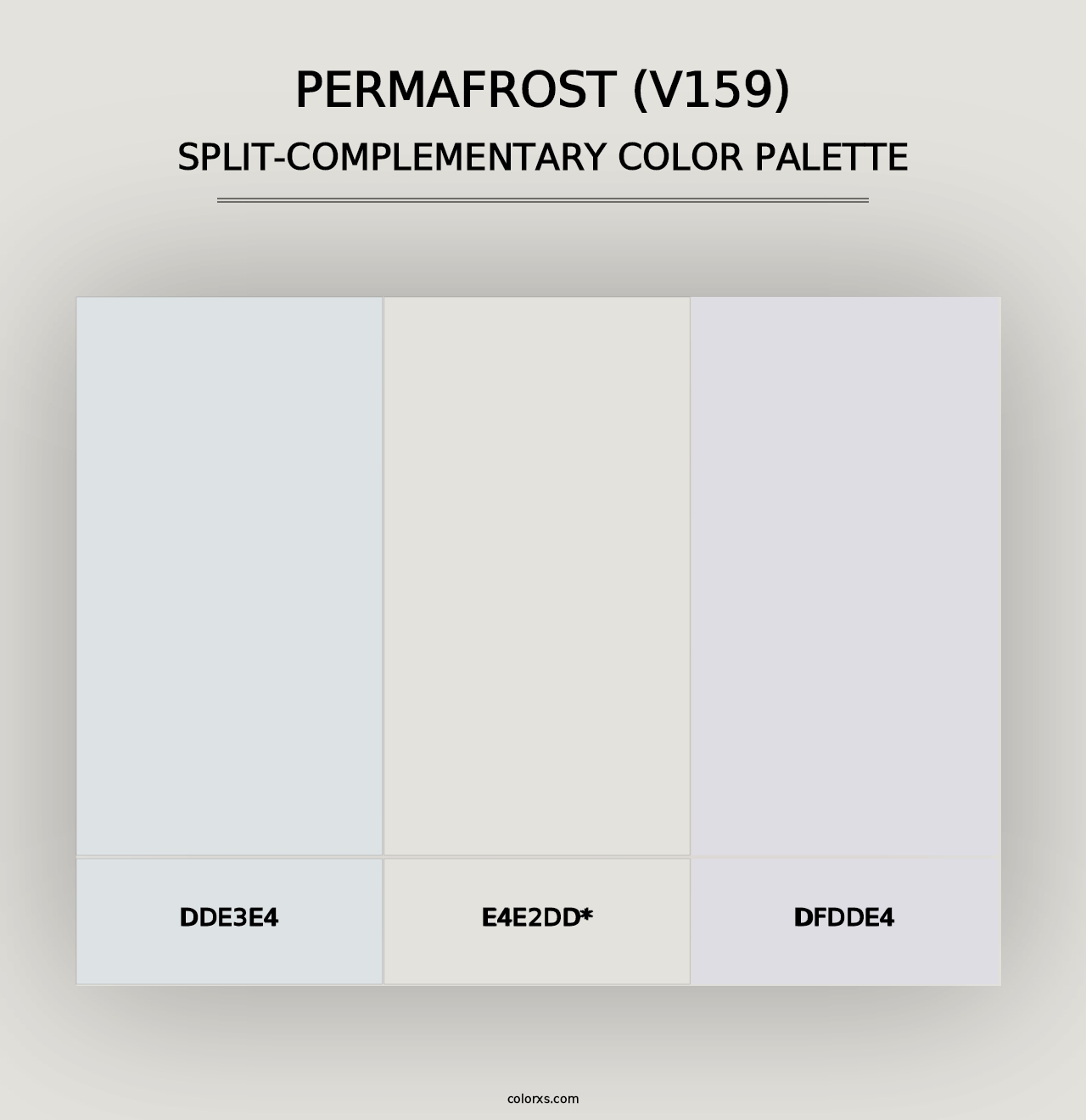 Permafrost (V159) - Split-Complementary Color Palette